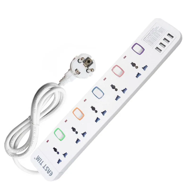 Adapterverlängerung Elektrischer Socket Individueller Switched Power Strip EU // Au/Israel Plug Universal Travel Adapter mit 1,5/3/5m -Kabelkabel