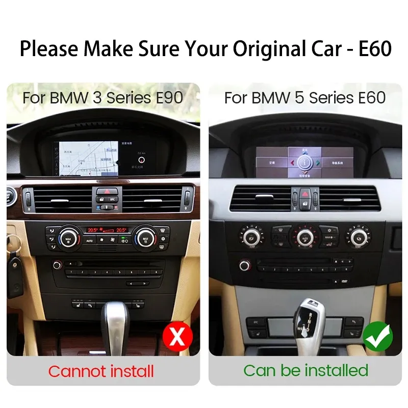 12.3 pouces Android 11 Qualcomm voiture lecteur multimédia moniteur pour BMW série 5 E60 E61 CCC/CIC/masque Carplay Auto stéréo DVD