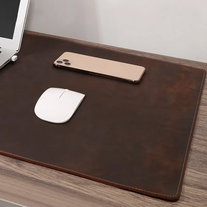 Tappetino Per Mouse E Tastiera 60x30 Cm Con Stampa Leopardata - Base Antiscivolo E Bordi Cuciti Per Ufficio E Gaming