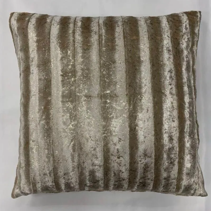 Pillow Fashion Foil Printing Cover Gold/Pink/Ivory Stamping Brushed Striped Throw Pillowcase /Decorative