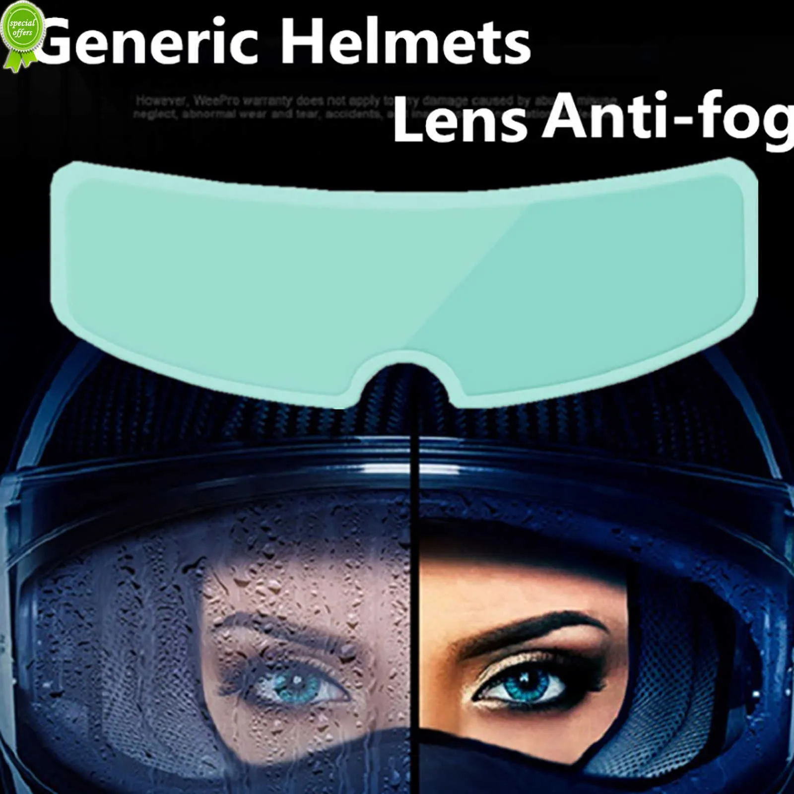 Nouveau mode casque Anti-buée Film étanche à la pluie Nano revêtement clair Patch de protection vélo électrique conduite moto universelle nouveau