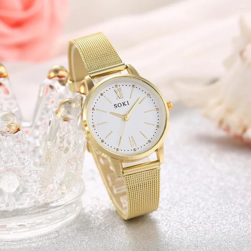 Reloj malla metalica mujer top