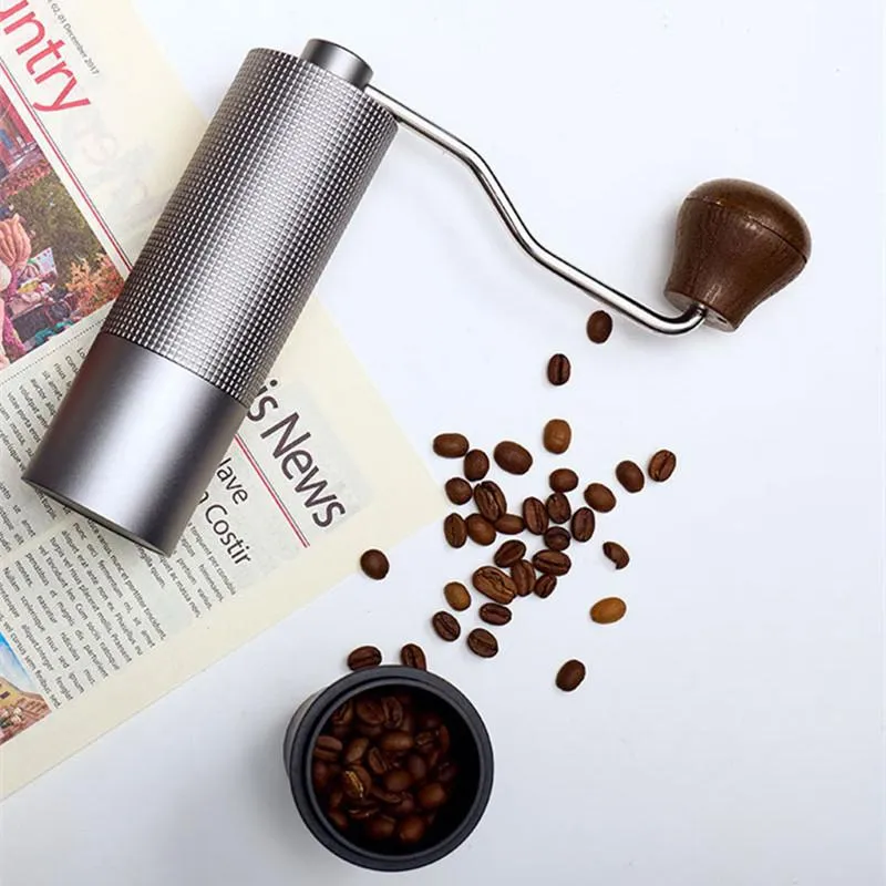 Мельницы Chestnut C3 Портативная ручная кофемолка из нержавеющей стали с желобками Высококачественные алюминиевые ручные инструменты для измельчения кофе