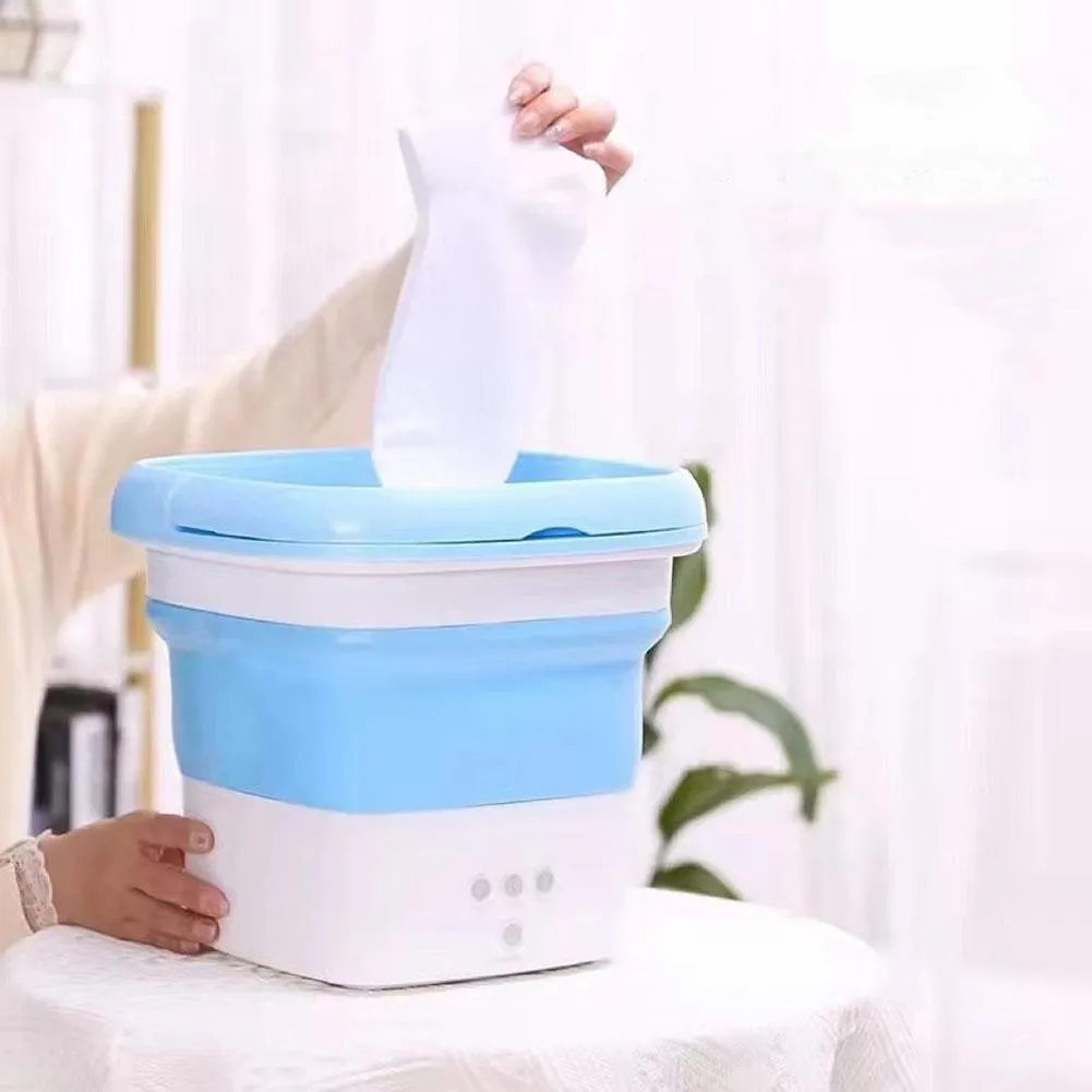 Machines Portable Washing Machine For Clothes with Dryer Bucket Mini Folding Washing Machine For Socks Underwear With Drying Centrifuge