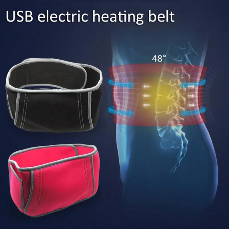 Midjestöd USB-driven värmeplatta bälte vinter utomhus nedre ryggvärmelpack 40-50 bärbar magvärmare