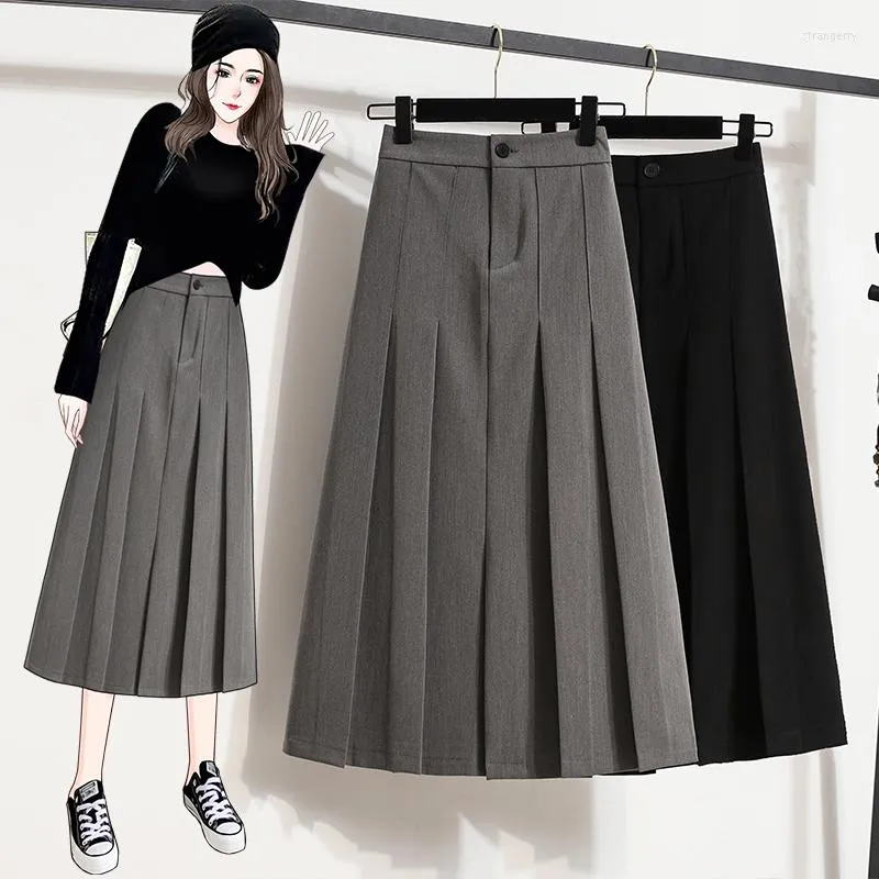 Mid length skirt gray deals