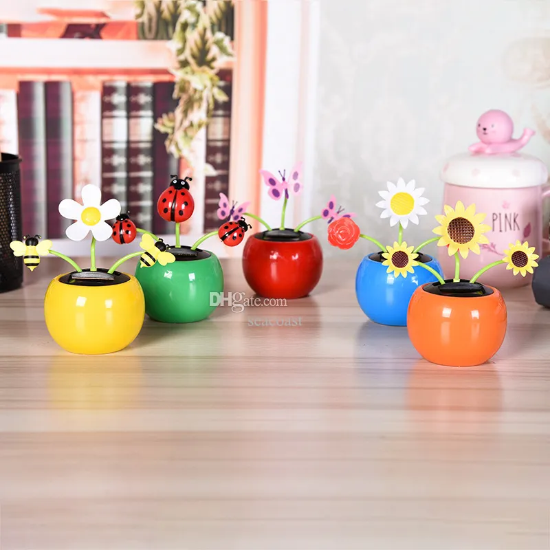 Figura Bailarina Solar De Luchador De Sumo – Decoración Para Coche Con Flores Danzantes, Energía Solar