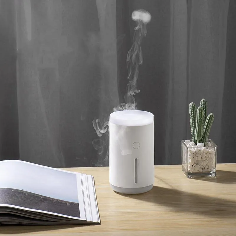 Apparaten Luchtbevochtiger Intelligente Rookring Aromatherapie Diffuser 330 ml Grote Capaciteit Essentiële Olie Verstuiver Nachtlampje