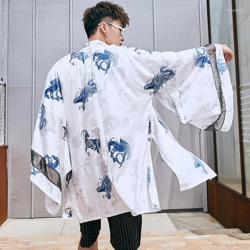 Ethnische Kleidung Japanische Kimono Strickjacke Männer Samurai Haori Sommer Lose Hemd Traditionelle Yukata Männlich Cosplay Kostüm FF2309