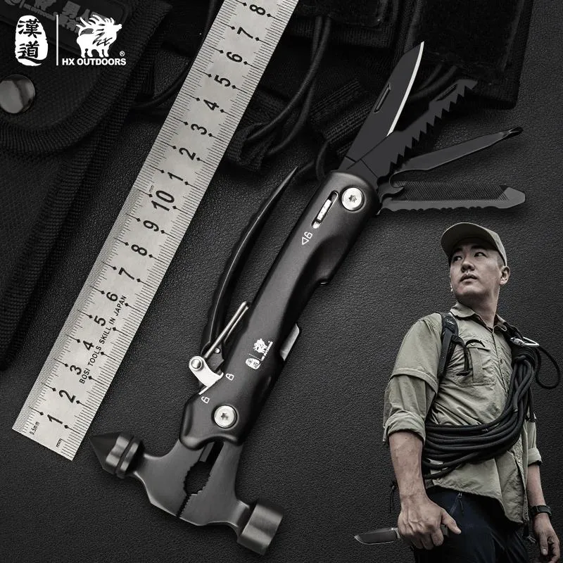 Hammer HX OUTDOORS Vehicle Small Emergency Safety Car Window Breaker Hammer Multifunction Tools Flat Pliers Selfrescue Escape