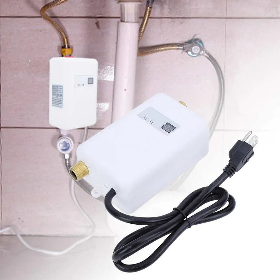 Isıtıcıları 3000W LCD Dijital Su Isıtıcı Tanksız Anlık Su Isıtma Mutfak Banyo Hızlı Isıtma Elektrikli Isıtıcı Duş için