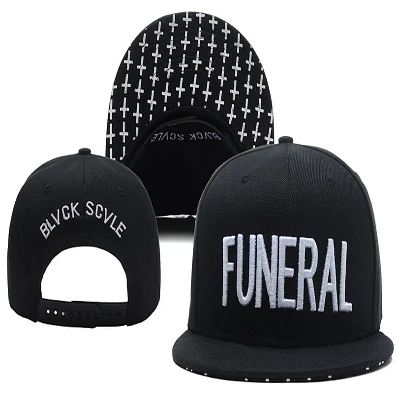 Black Scale Funeral Sinners illegale afwezigheid Snapback Men Women's Skateboard Basketball Classic verstelbare honkbalhoeden HIP338G