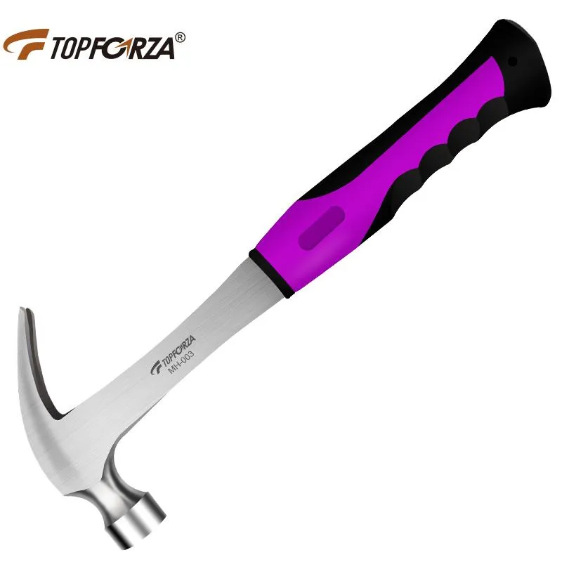 Hammer Topforza 0.5lb مخلب مطرقة قطعة واحدة مزورة من الصلب المطرقة الأسقف نجار النجار الأدوات اليدوية لديكور ديي