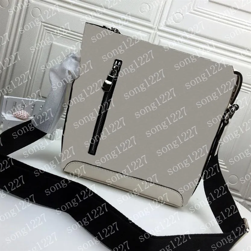 L Luxurys Designers Torby 424 BLACK i 18 White Perfect Craftsmanship Dyque Torka Postman Bag Zipper Gumple Jakość bardzo goo275f