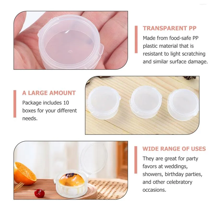 10 Pcs Clear Small Storage Box Plastic Transparent Container with