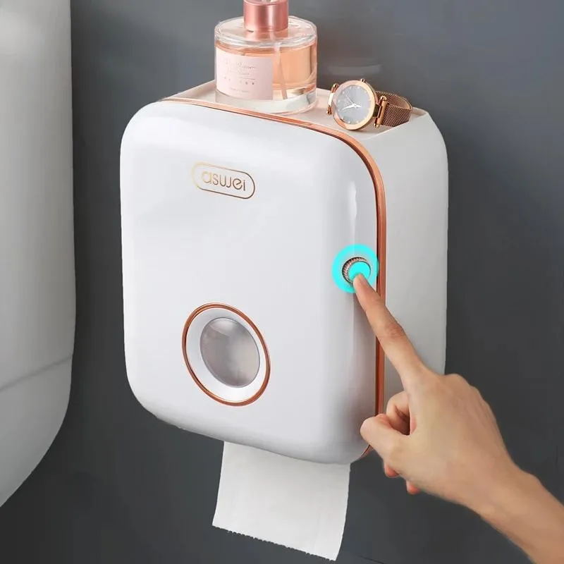 Organisatie UOSU Life Toiletpapier Holder Muur gemonteerd waterdicht plastic toiletpapier doos opslag tissuebox houder badkamer accessoires