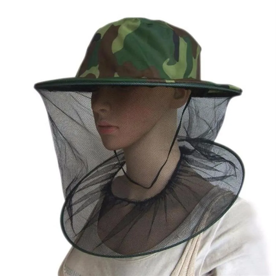 Mosquito Head Net Hat Wide Brim Anti Insect Bee Protective Mesh Cover Face Mask Bucket Hats for Beekeeping Beekeeper188N