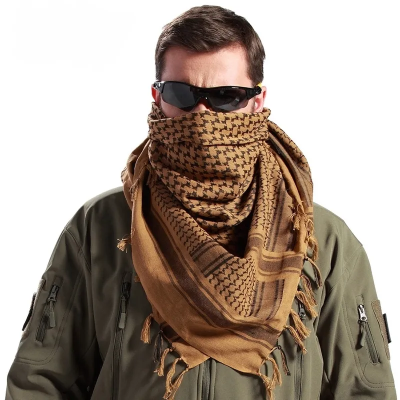 Mode ansiktsmasker nacke gaiter utomhus unisex militär taktisk arabisk shemag bomullsscarf jaktboll huvud halsduk ansikte mesh öken bandanas halsduk 230512