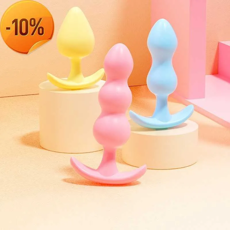 Massage 3PC/Set Soft Silicone Anal Plugs Börjare Anal Stimulator Trainer Sex Spela Toy for Women Couples G-Spot Massage Sex Produkt