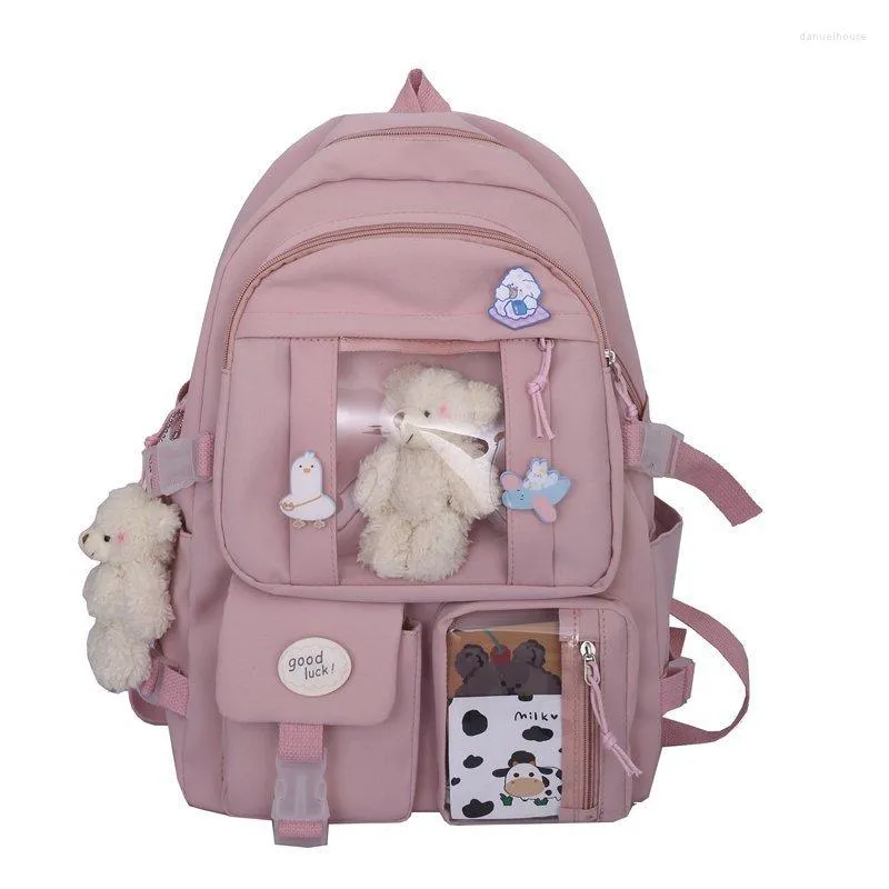 School Bags High Student Backpack With Large Capacity Female Korean Version Cartoon