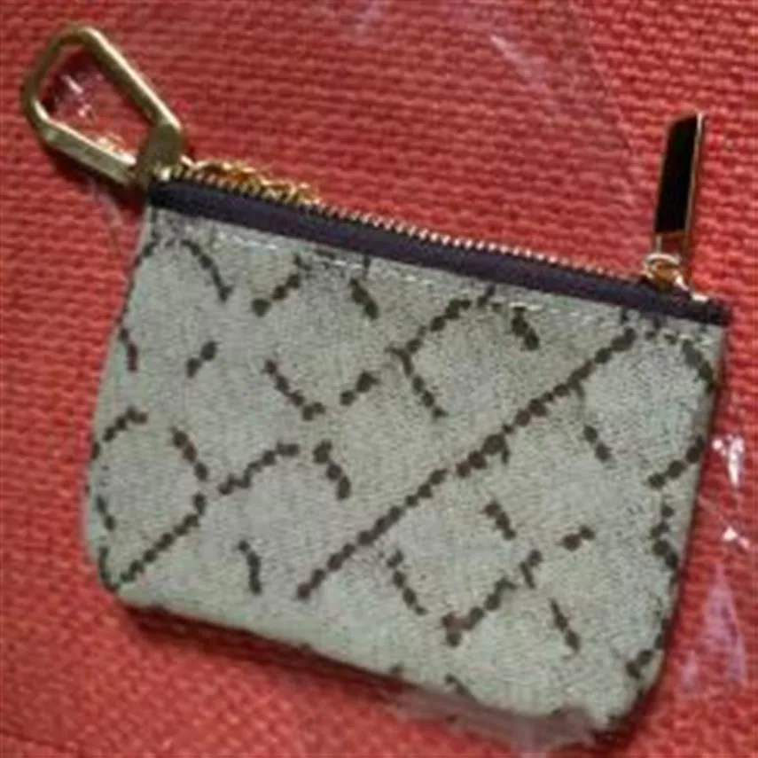 キーポーチポーチダミエレザーは、高品質の有名なクラシックデザイナー女性キーホルダーコイン財布小さなPU革製品バッグ2687を保持しています