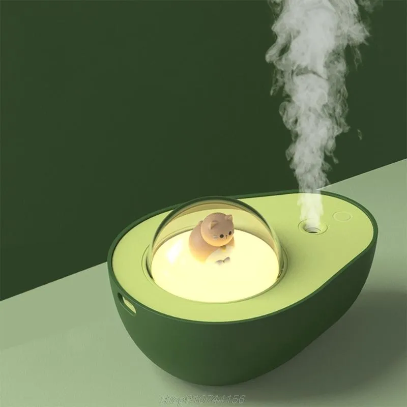 Humidifiers Avocado Humidifier with Night Light USB Cat Ball Night Light Bedroom Humidifiers Home Decoration for Kids Gift J21 21 Dropship