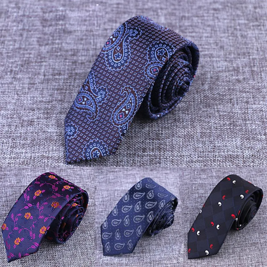 Heren verbindt Nieuw merk Man Fashion Dot Neckties Gravata Jacquard 6 cm Slim Tie Corbatas Hombre 2018 Wedding Tie For Men293s