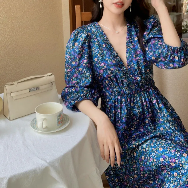 knee length dresses for ladies SANDRO Floral Print Midi Dress