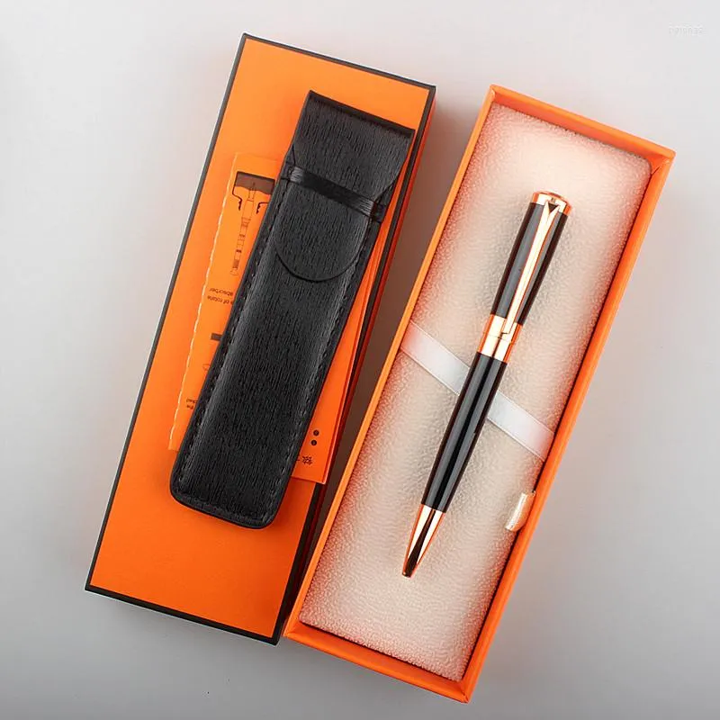 Luxury Metal Metal Ballpons School Business Office Signature Roller Pen Writing Ballpen Student Stationery Supplies Gift Box