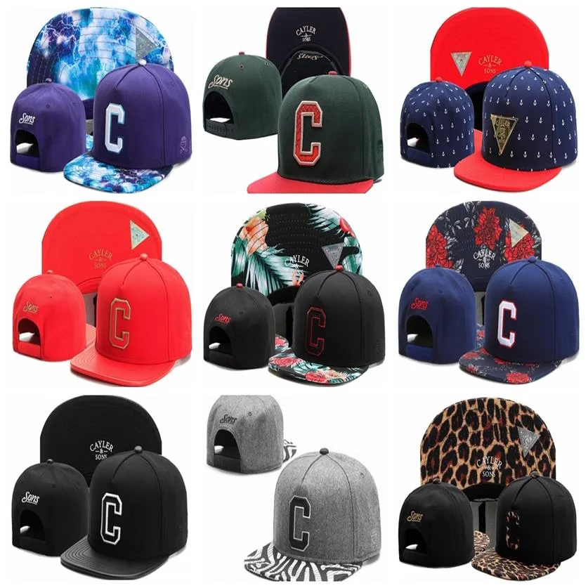 Cayler Sons C letra Unisex moda clásica algodón Snapback gorras bordado para hombre visera plana gorra de béisbol Hip Hop Hats249G