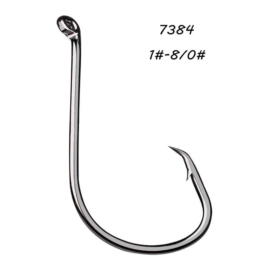 High Carbon Steel Barbed 2 0 Fishing Hooks In 9 Sizes 1# 8# And
