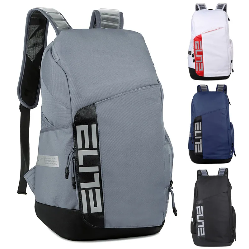 Ushion unisex elite pro hoops sport ryggsäck student datorväska par knapsack messenger väska junior svart vit röd träning väskor utomhus baksida