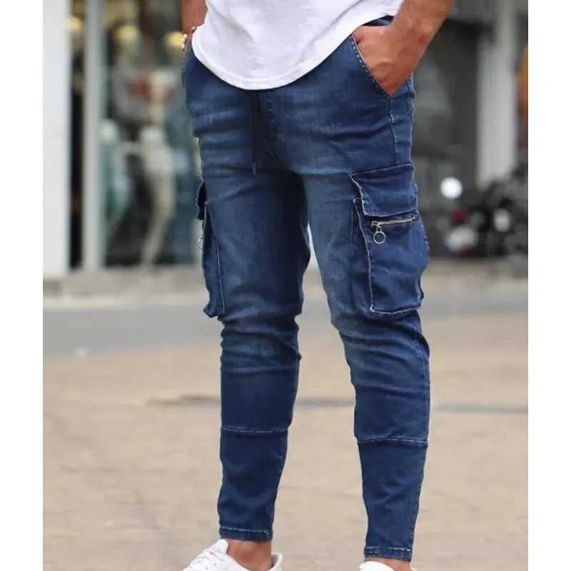 High Street Mens Black Joggers Pencil Pants With Multi Pocket Mobile Pocket And Zipper For Gym Fitness And Casual Wear From Goodgoods12345 23.3 DHgate.Com