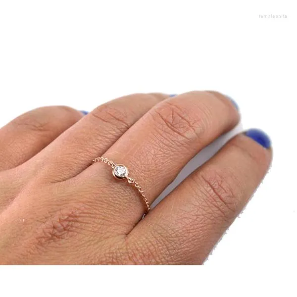 Cluster Anneaux 925 Sterling Silver Factory En Gros Unique Délicat Délicat Minimaliste Bijoux Superbe Jeune Fille Cadeau Cz Anneau