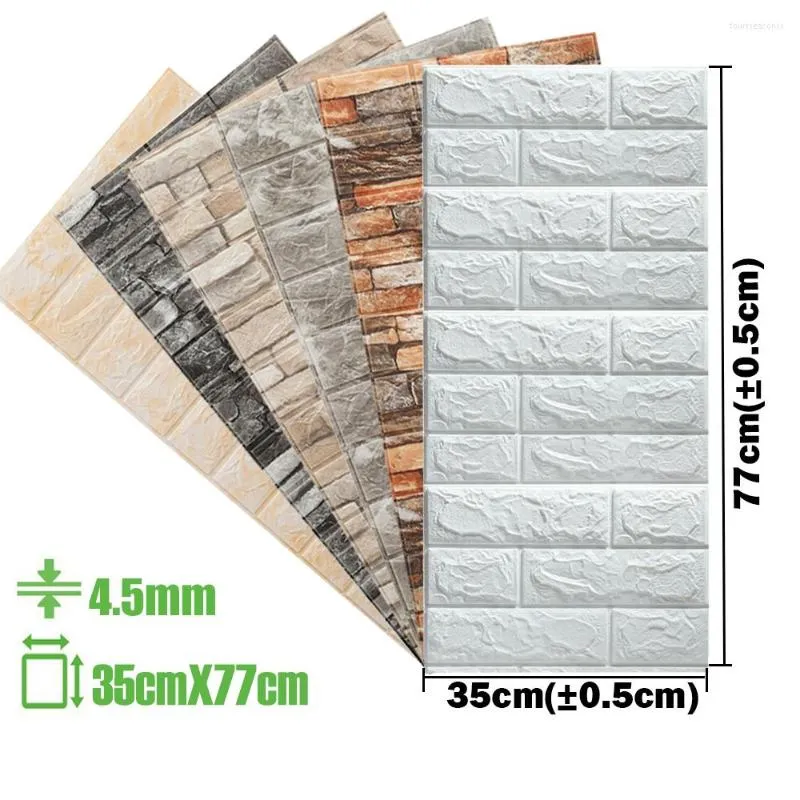 Wandaufkleber, 16 Stück, Schaumstoff, 3D-Ziegelstein, selbstklebende Tapetenpaneele, Heimdekoration, Wohnzimmer, Schlafzimmer, Dekoration, Badezimmeraufkleber