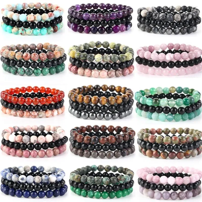 Turquoise Three strand Bracelets with Amethyst Turquoise Three strand Bracelets with Amethyst