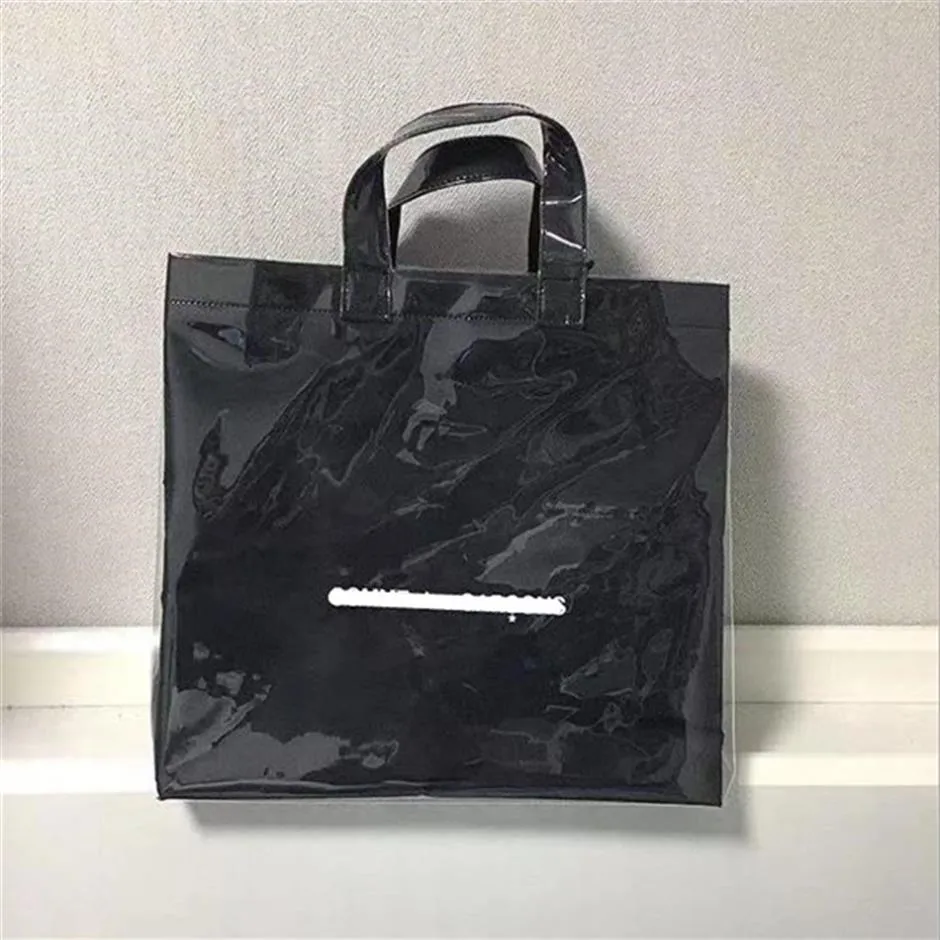 Designer- Paper PVC Shopping Bag unisex Letter Casual Tote Fashion Solid Handväskor Designer Clear Beach Waterproof Women Bags289C