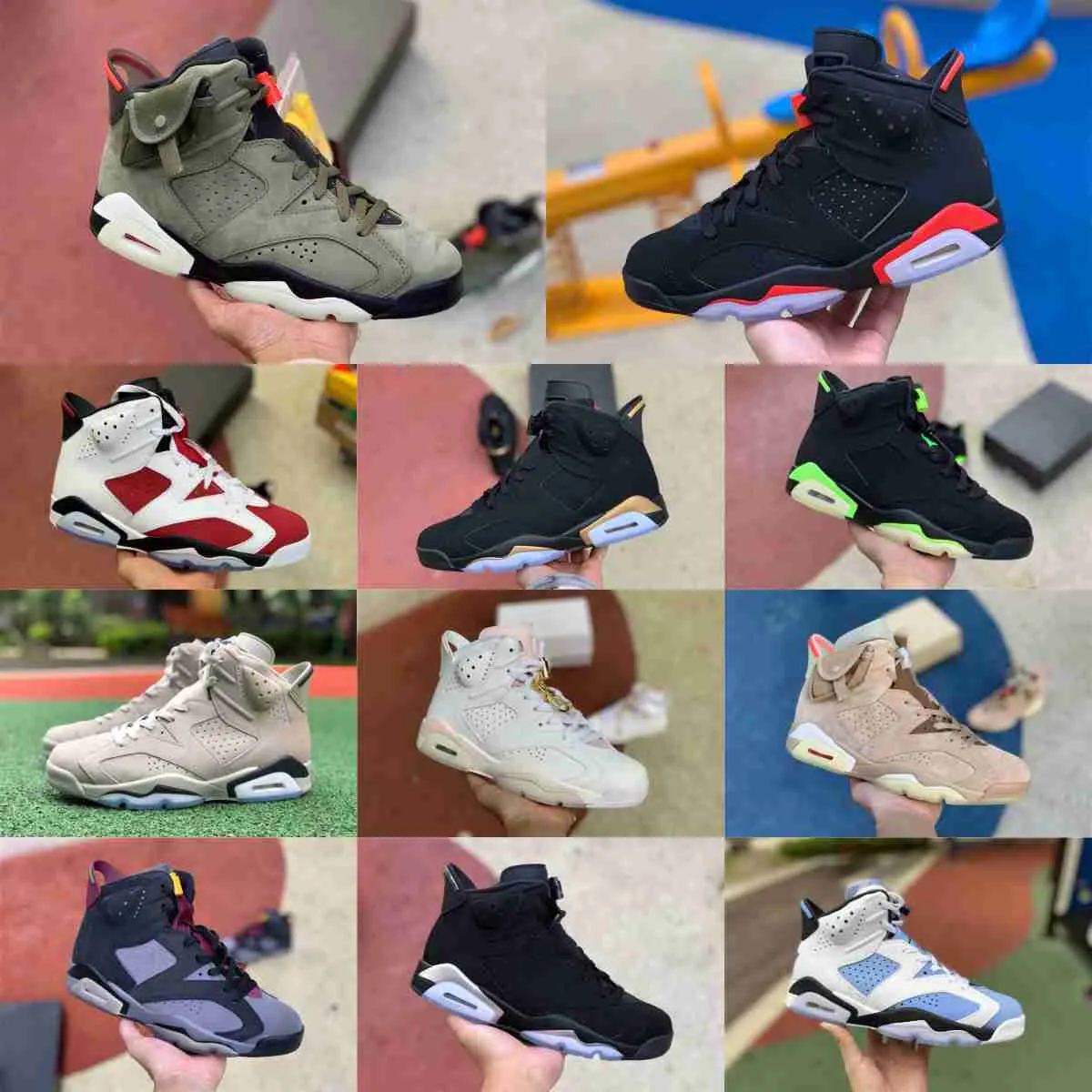 Jumpman Oreo Men High Sports Basketball Shoes 6 6s Metallic Silver