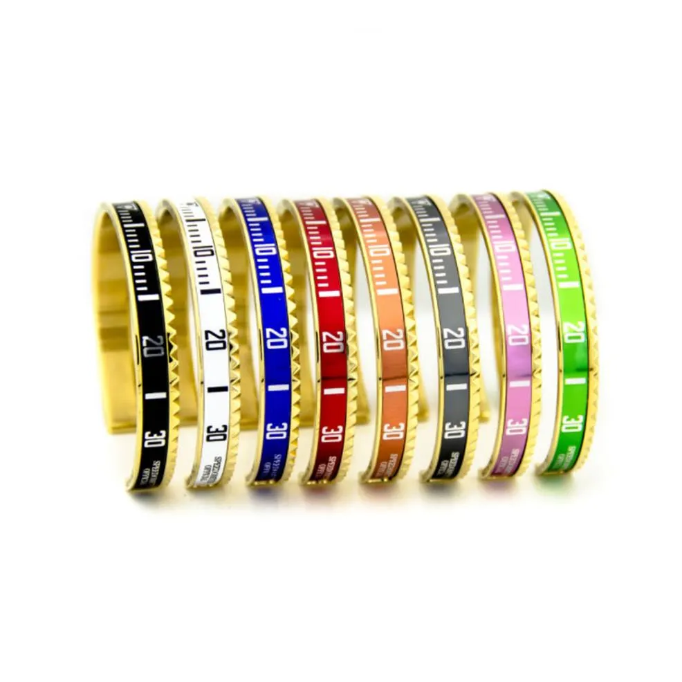 Hela rostfritt stål Fashion Hastighetsmätare Bracaletes Pulseras Vintage Gold Plated Love Bangle Armband för män Manschettarmband 2522