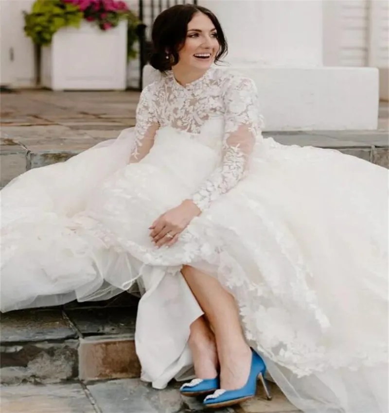 Long white lace bridal robe online