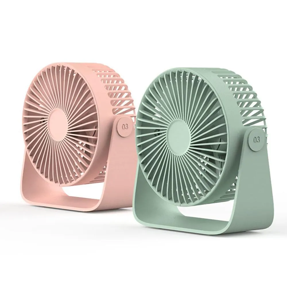 Fans Sothing Mini-Ventilator, tragbarer USB-Ventilator, Doppelblatt-Desktop-Ventilator, extrem leise, Smart Touch, Sommerkühler, 360 Grad für Zuhause