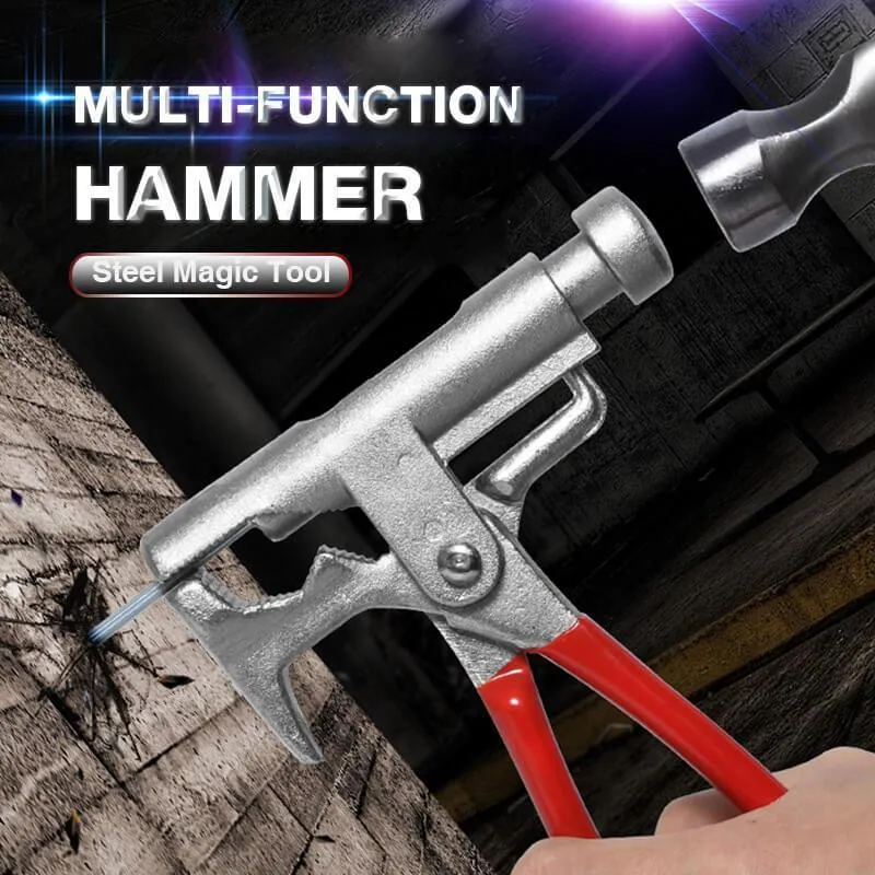 Hammer Multifunction Hammer Steel Magic Tool Skruvmejsel ELEKTRISK NAILPUN PIPER Tång