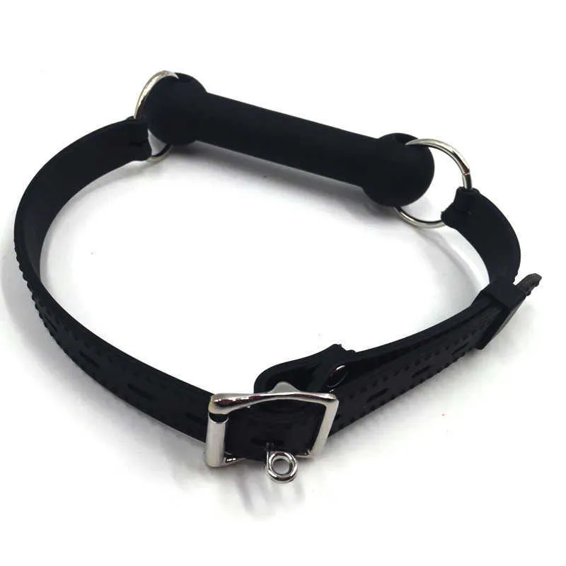 Cinghia per bondage in silicone regolabile per massaggi fetish con morso a osso di cane in silicone, giocattoli sessuali per schiavo BDSM, bocca aperta, i più popolari_voghion.com