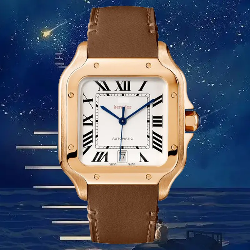 Mens famoso relógio de ouro relógios de luxo relógios mecânicos automáticos de aço inoxidável ouro gelado safira resistência luminosa montre de luxe relógio de pulso dhgates presente