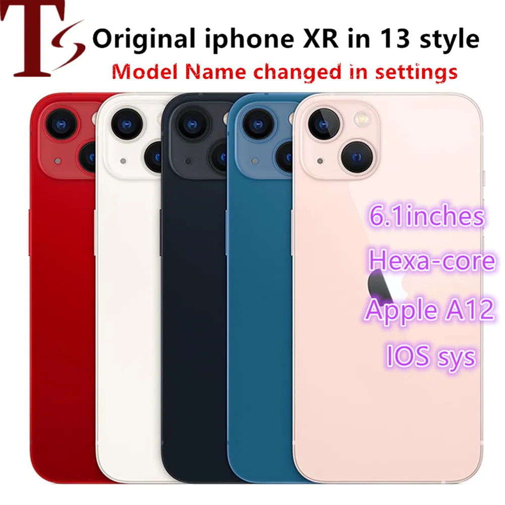 Apple iPhoneXR originale nel telefono in stile iPhone 13 Sbloccato con scatola iPhone13 Aspetto della fotocamera 3G RAM Smartphone da 256 GB