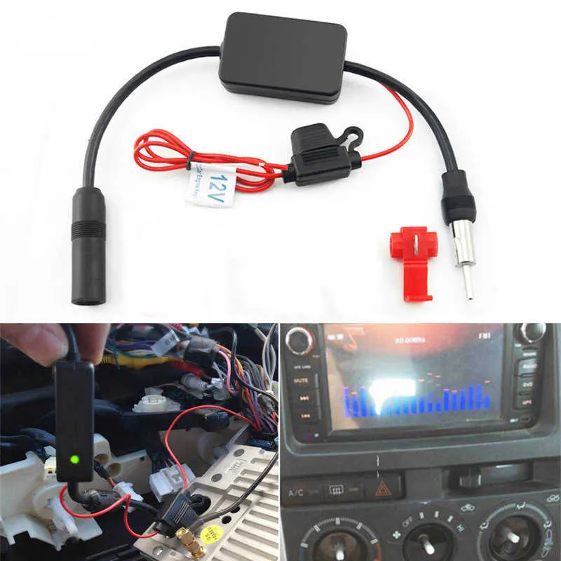 New Car Signal Amplifier Practical FM Signal Amplifier Anti Interference Car  Antenna Radio Universal FM Booster Amp Automobile Parts From 7,53 €