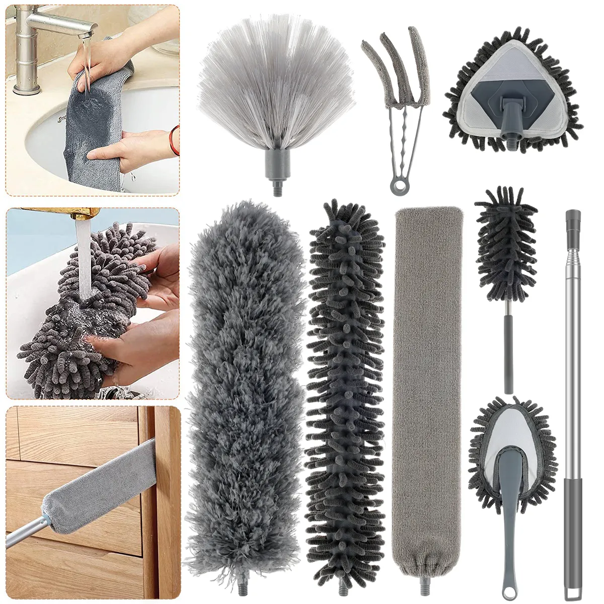 U.S. Duster Company Triple Action High Reach Dusting Kit | Webster Cobweb Ceiling - View #3