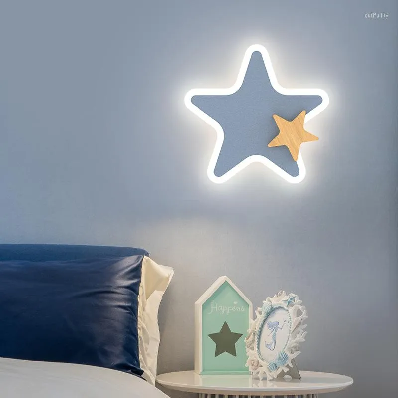 LED Moon Wall Light Nursery With Creative Cartoon Design For Kids