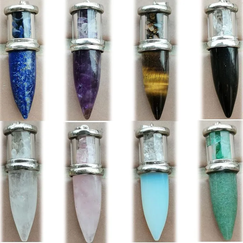 Pendentif Colliers Cristal Oeil De Tigre Aventurine Lapis Lazuli Opale Cornaline Art Perle WB969Pendentif