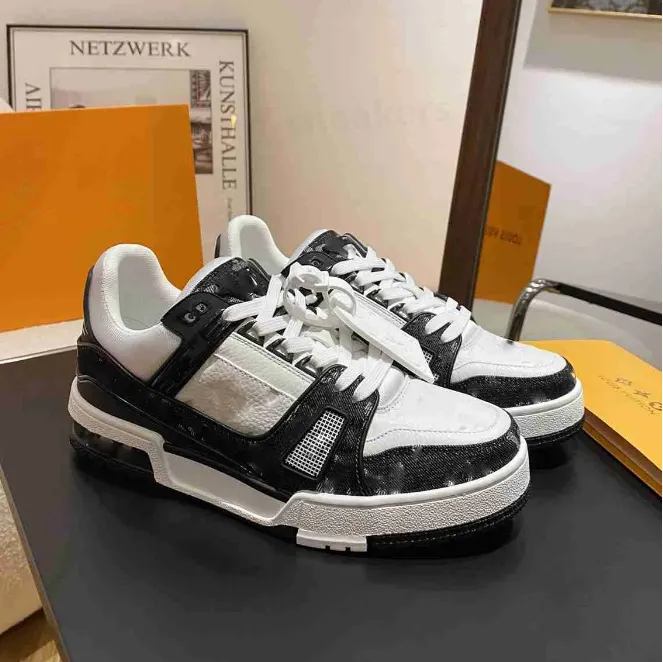 2023 Hot Luxury Trainer Sneakers Shoes Printing Fashion Brand Designer Mens Shoes подлинная кожаная кроссовка Размер 38-45 RG18